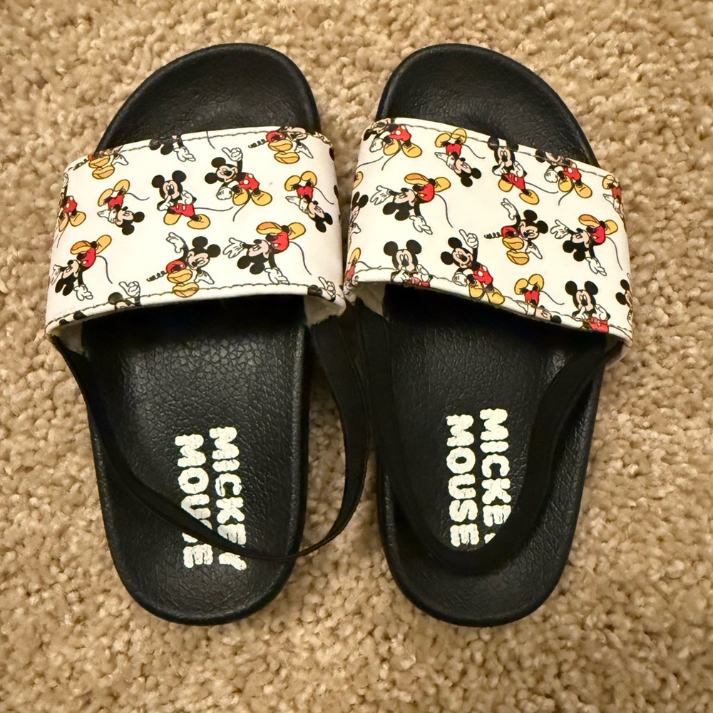 Toddler Mickey Mouse Slide Sandals Size 7/8